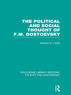 cover image of The Political and Social Thought of F.M. Dostoevsky